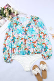 Floral Wrap Bodysuit