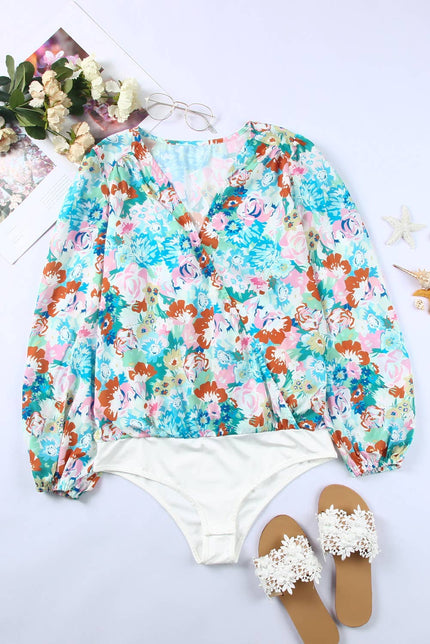 Floral Wrap Bodysuit