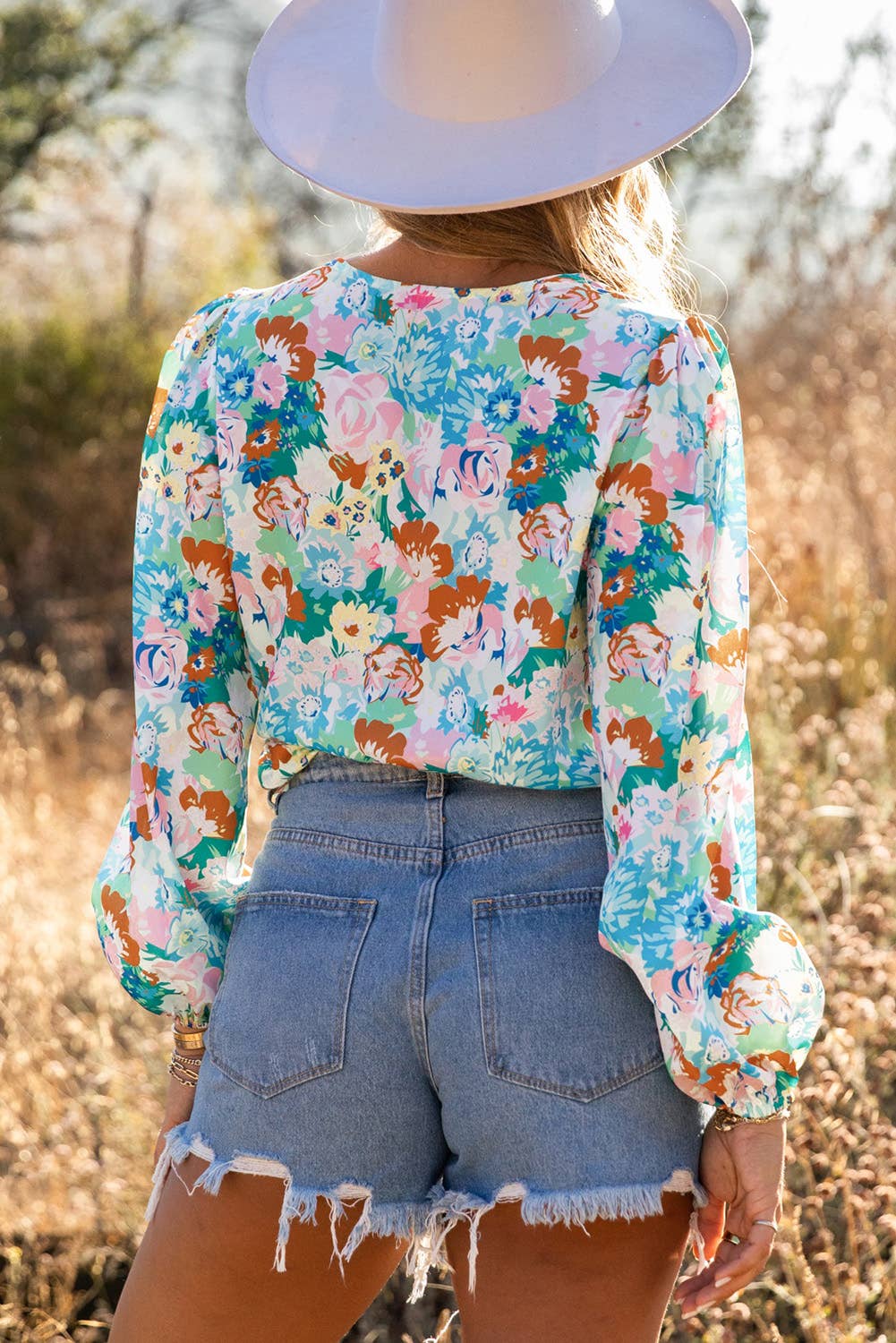 Floral Wrap Bodysuit