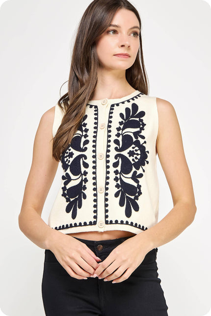 The Éloise Embroidered Top