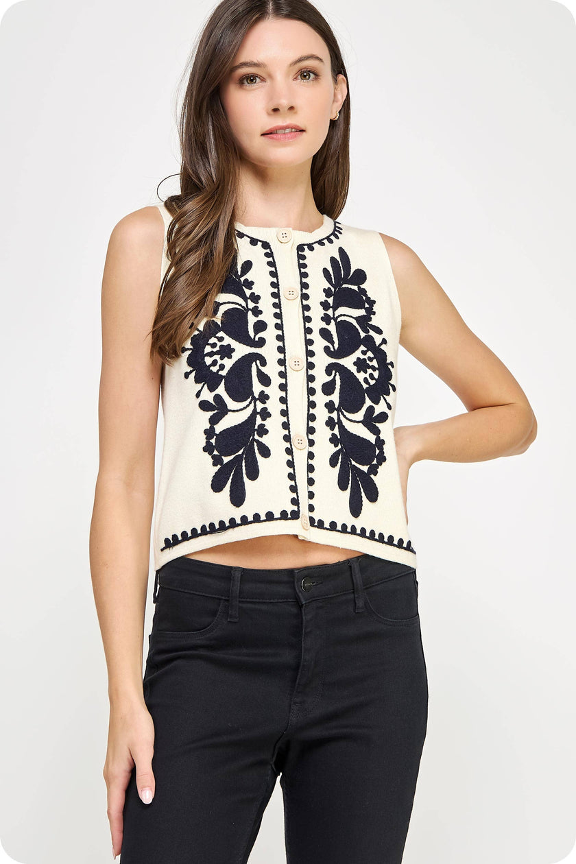 The Éloise Embroidered Top